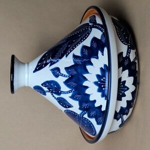 NEW Tagine Pot by Le Souk Ceramique , Hand-Painted Foodsafe Oven or Stovetop